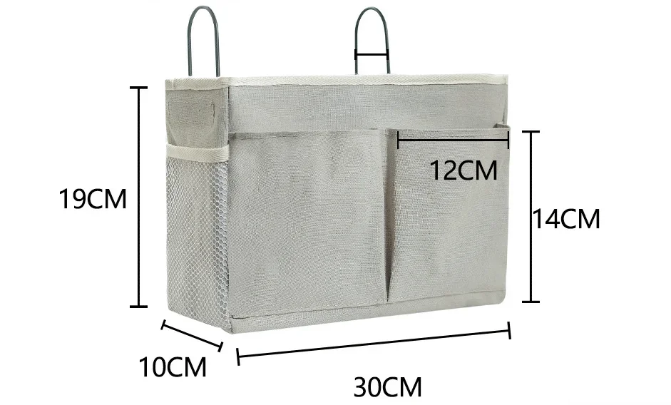 Dormitory storage bedside hanging basket student dormitory storage bag cotton fabric bedside storage storage hanging bag 6