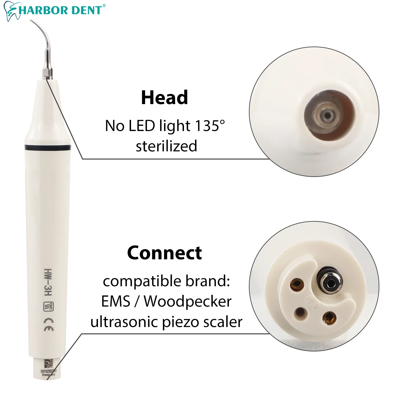 Pièce à Main Ultrasonique LED Piezo Pour Détartreur Dentaire - Compatible WOODPECKER/DTE/EMS