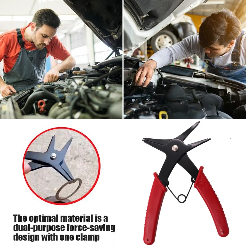 

Retaining Ring Plier 2 In 1 Circlip Pliers Snap Ring Pliers Dual Purpose Snap Ring Pliers Internal External Reassembly Tool