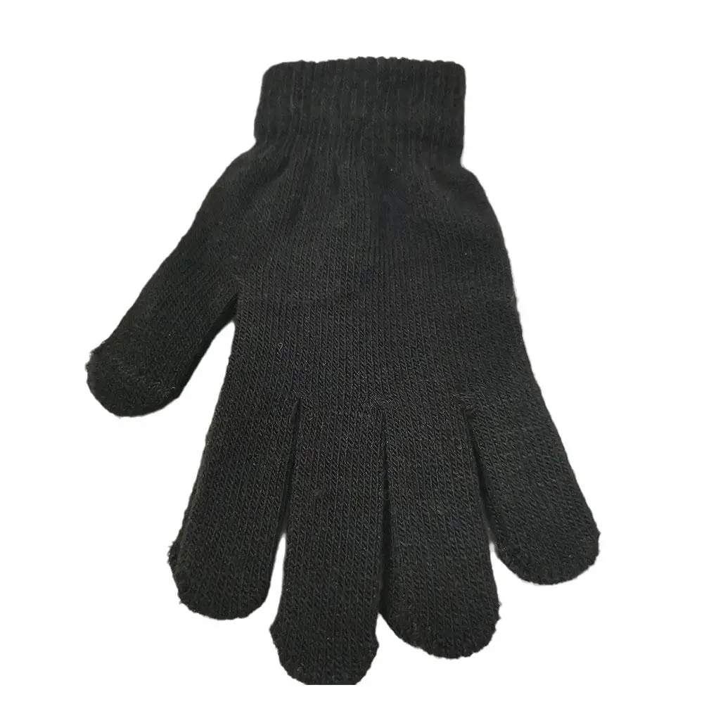 Finger Gloves Winter Autumn Warm Thick Men Women Gloves Unisex Thicken Full Outdoor Sport Knitted Solid Mittens Fash R4K1