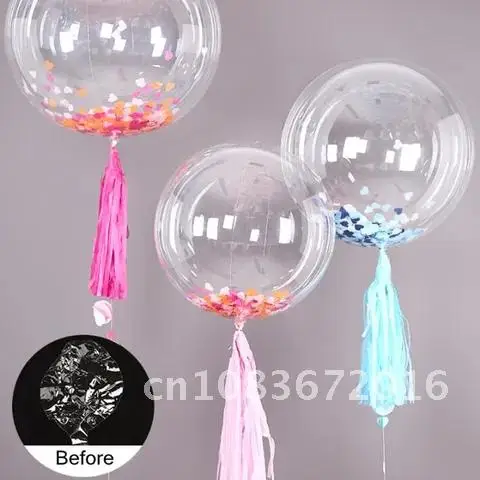 

50pcs DIY Clear Balloons Helium Bobo Balloons Unicorn Party Wedding Decor Luminous LED Ballon Orbs Supplies 18/24inch No Wrinkle