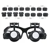 2.5X 4X 6X 8X 10X 15X 20X 25X Multi-Power Double LED Lights Magnifier Eye Glasses Watch Repair Loupe Jeweler Magnifying Glass 4