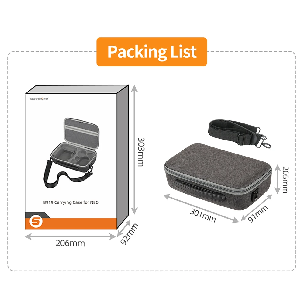 For DJI NEO Pouch For RC 2 Remote Control For DJI NEO Handheld Flight Camera Kit Pack For DJI NEO Protective Case