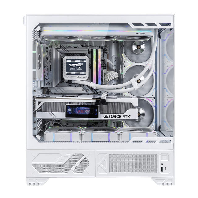 VALKYRIE VK03 LITE 화이트 ATX 게임 PC 데스크탑 케이스, 360 ° 수냉