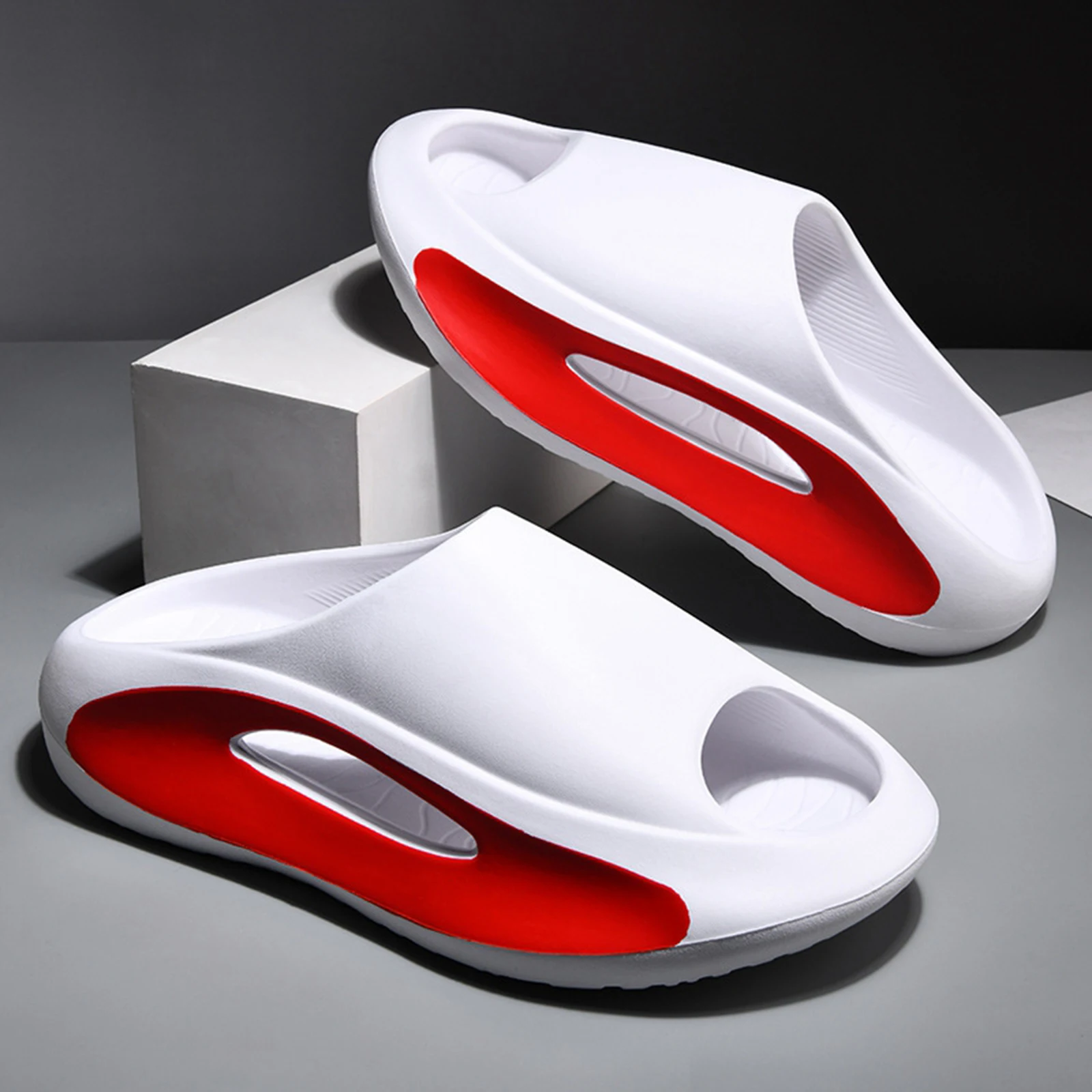 

NEW Summer Sneaker Slippers Thick Bottom Platform Slides Soft EVA Hollow Unisex Sandals Casual Beach Shoes for Women Men
