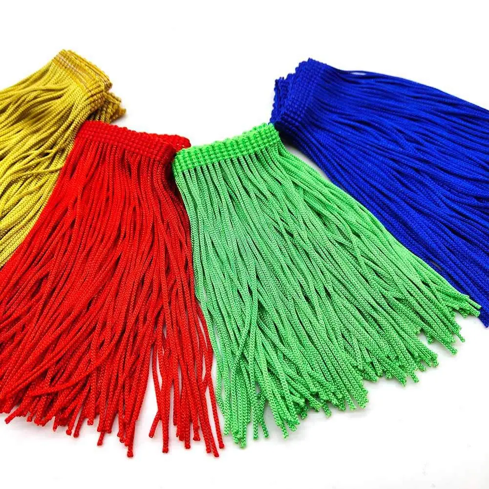 Description Picture 2 of item1Yard 5/10/15/20/30CM Fringe Lace Tassel Polyester Lace Trim Ribbon Latin dance skirt curtain fringes for sewing DIY Accessories