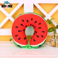 Fruits Watermelon Pineapple Kiwi U Shaped Pillow Cushion Neck Protection Rest Pillow Car Travel Microbeads Pillow For Airplane 1