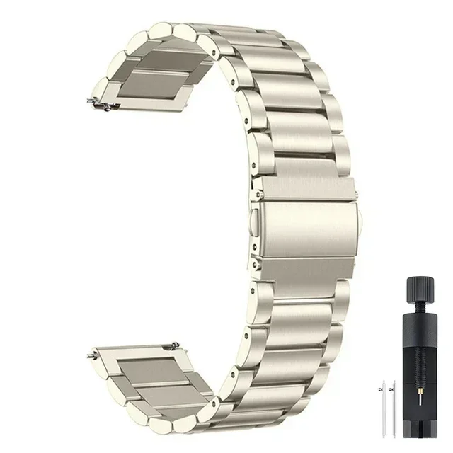 Stainless Steel 22mm Smartwatch Bracelet Strap