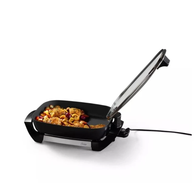 electric skillet 16 Electric Skillet With Lift & Serve Hinged Lid