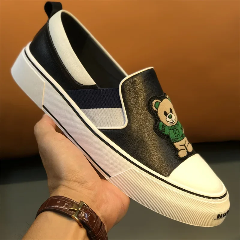 

Spring and Autumn New Men's Genuine Leather Loafers 2023 Casual Versatile Flat Bottom Breathable Luxury Designer Shoes