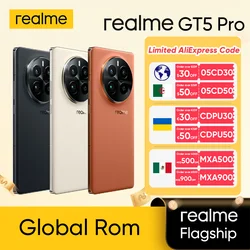 Unlocked GLobal ROM realme GT5 Pro 5G Smartphone Android Cellphones SnapDragon 8 Gen 3 16GB+1TB Wireless Charge NFC GT 5 Pro