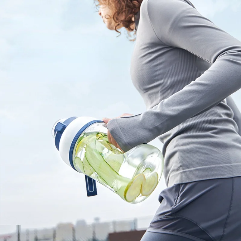 Portable Blender Bottle 70W Powerful Fresh Juice Blender 1000ML  2 In 1 Accompanying Cup Orange Juicer Mixers_voghion.com