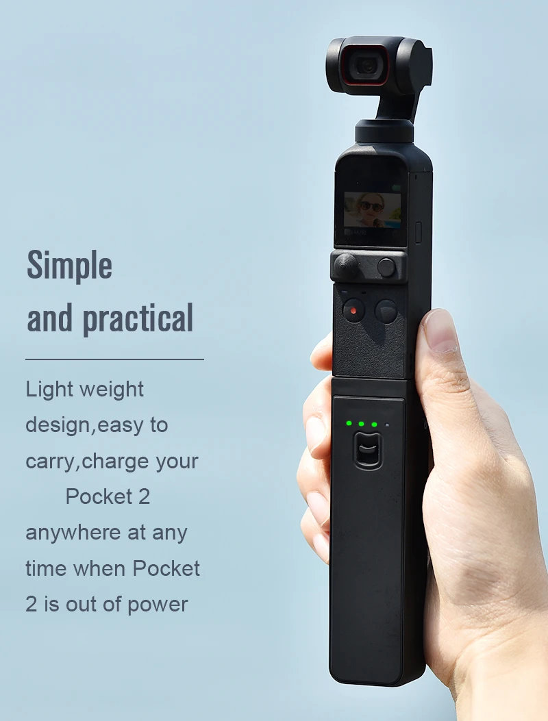 Description Picture 5 of itemFor Osmo Pocket 2 Portable Power Bank Mobile 3200mAh Battery Charger Handheld Charging Hub For Pocket 2 Camera Hand Grips