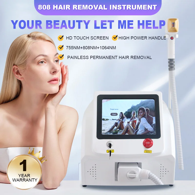 4000W Laser Triple Wavelength 755 808 1064 Diode Laser Hair Removal Machine