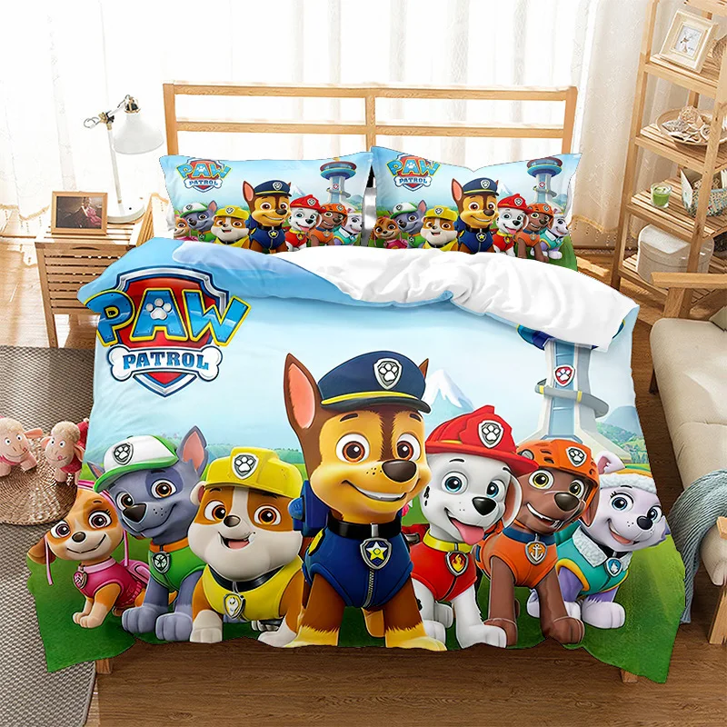 Funda de edredón de la Patrulla Canina, funda de edredón de dibujos animados de Anime, ropa de cama para perros, funda de edredón con estampado Digital 3D, ropa de cama, regalo de Navidad