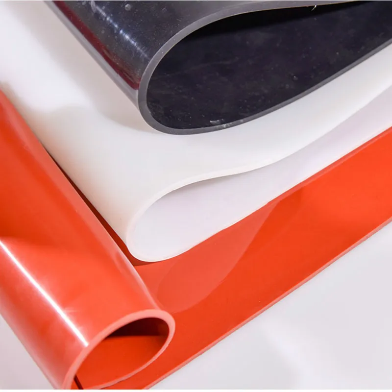 Resistência de Alta Temperatura Translúcida Preta Vermelha da Esteira da Placa da Folha de Borracha do Silicone 100 Virgin Silikon Almofada de Borracha 500×500 mm