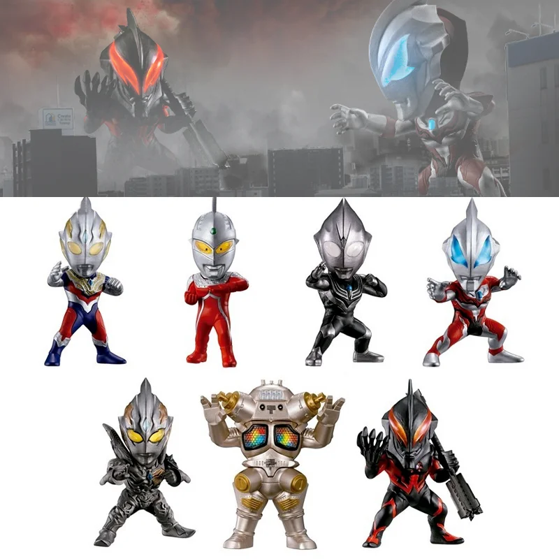 

Фигурка Bandai Candy Food, оригинальная экшн-фигурка Ultraman CONVERGE MOTION 02 Ultraman Seven Trigger Geed Belial аниме, игрушка, подарок для детей