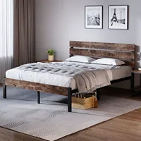 Bed Frame with Headboard and Footboard, with Under Bed Storage, All-Metal Support System, No Box Spring Needed, Easy Assembly 2