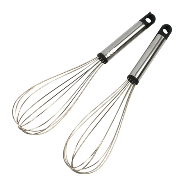 PREMIUM Stainless Steel Wire Whisk Durable Kitchen Manual Egg Beater (3  Pcs) Set