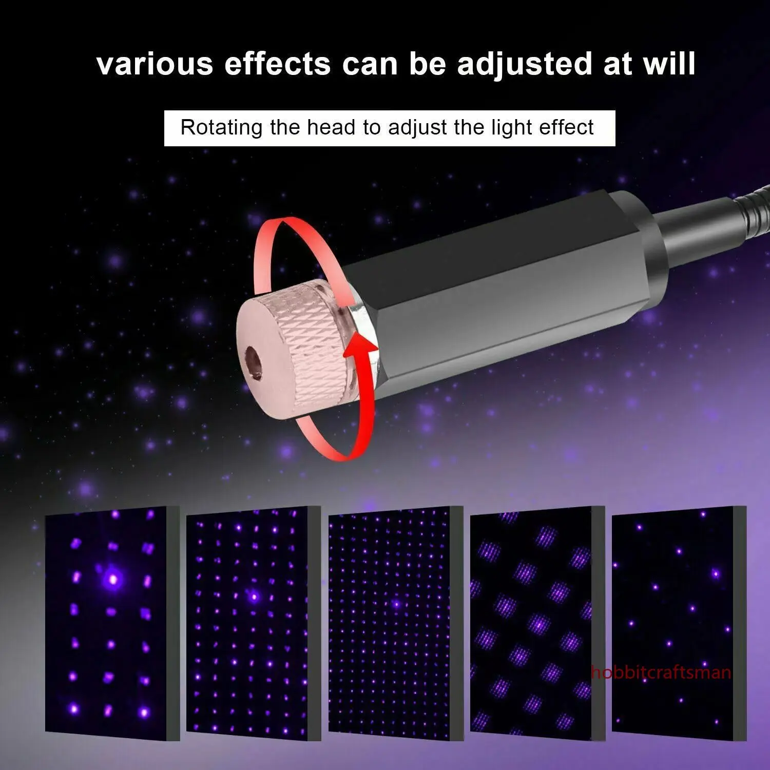 Mini LED dachu samochodu gwiazda noc światło projektor atmosfera Galaxy lampa USB dekoracyjne regulowane dla Auto dachu wystrój sufitu