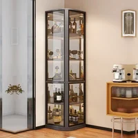 Wall Bar Cabinet Open Cabinets Iron Whiskey Metal Storage Room Liquor Shelves Modern Home Portable Full Kitchen Luxury Showcase 2