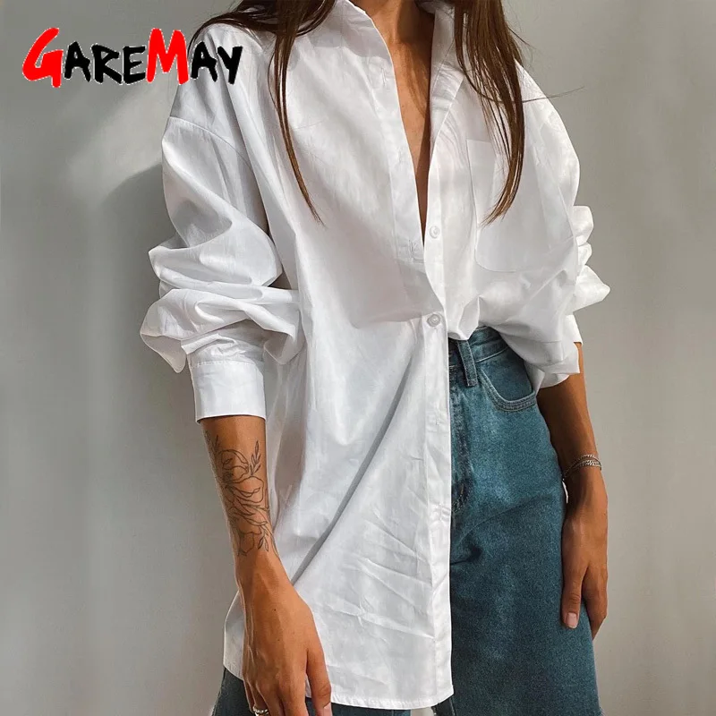 Spring Dress Shirt Women Long 100% Cotton Elegant Beautiful Blouses with Collar Sleeve Green White for New 2022 | Женская одежда