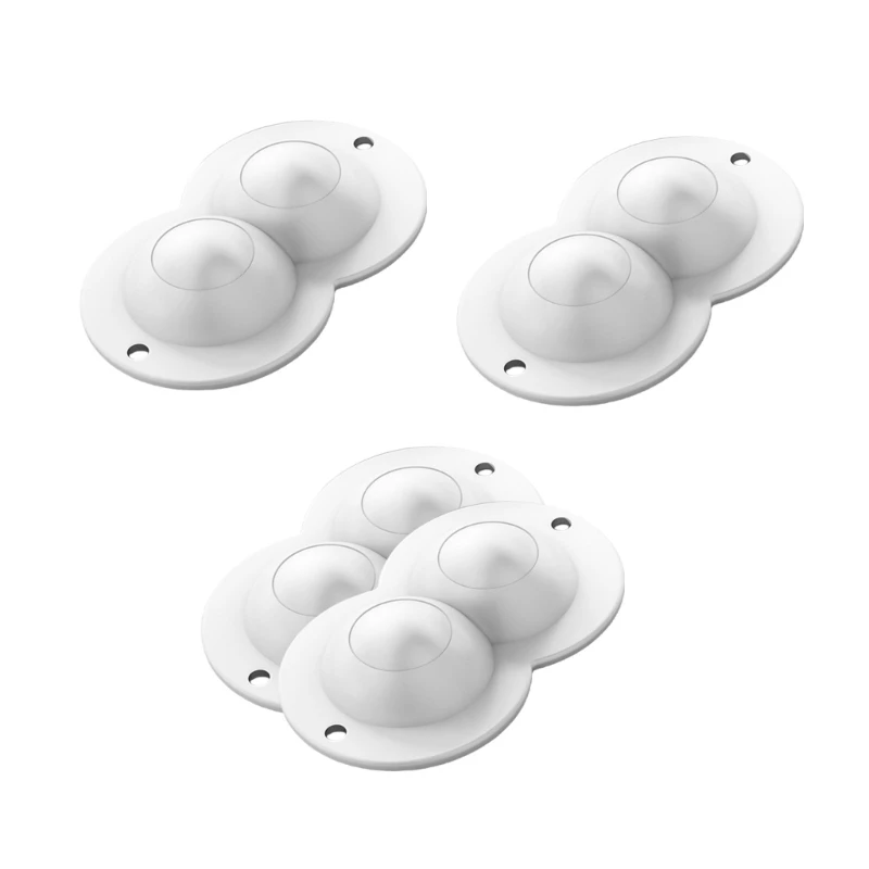 2024 New Pack of 4 On Nylon Twin Wheel Steel Casters for Furniture 360 Rotation