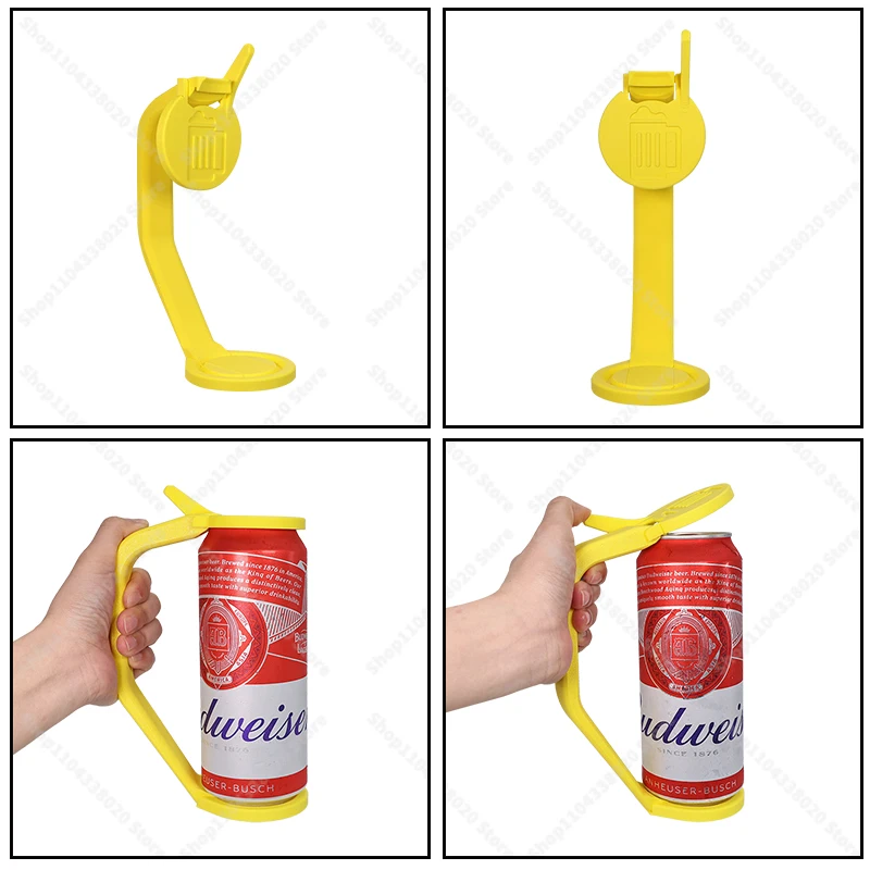3D 프린팅 플립 뚜껑 캔 홀더, 범용 플라스틱 맥주/탄산음료 그립, 누수 방지, 해변/야외 여행용 드링크 쿨러