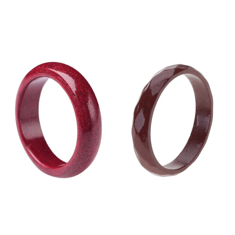 Red Cinnabar Feng Shui Rings Cinnabar Rings Attract Wealth Money Rings Protection Amulet Good Luck Jewelry Gift couple Jewelry 2