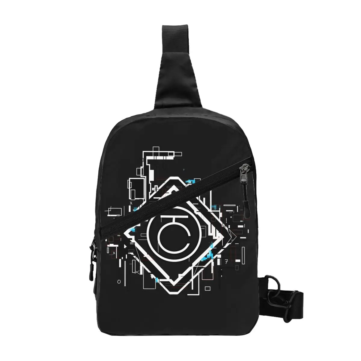 Tokyo Explorer Techwear Sling Chest Crossbody Bag Men Cool Future Tech Street Wear Zaino A Tracolla Grafico Per Viaggi In Bicicletta