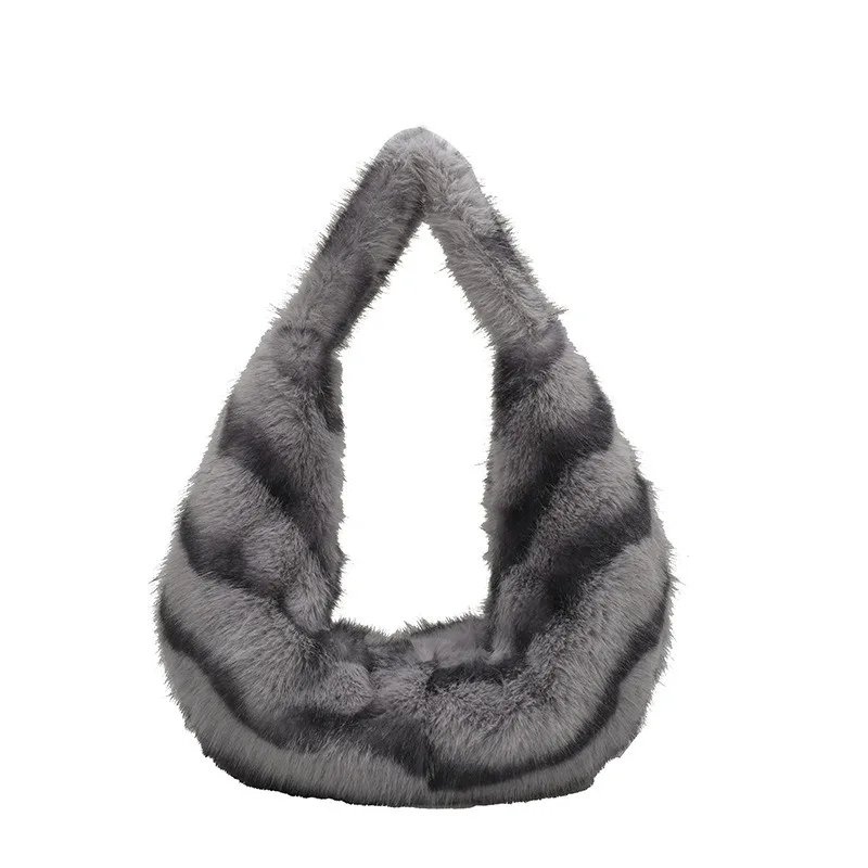 Women's Plush Crossbody Bag Single Shoulder Handbag Large Capacity Casual Autumn Winter Fur Bag Fashionable All-Match Bag