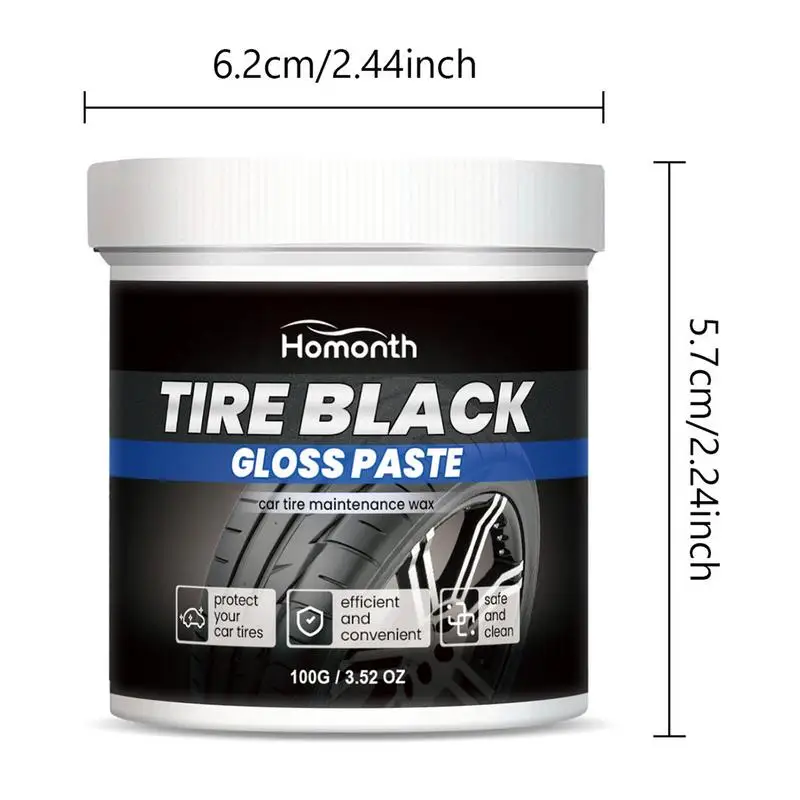 100g Mild Tire Cream Waterproof Tire Polisher Car Shine Metal Cleaning Cream Automotive Cleaning Supplies car tire wax tire polishing paste