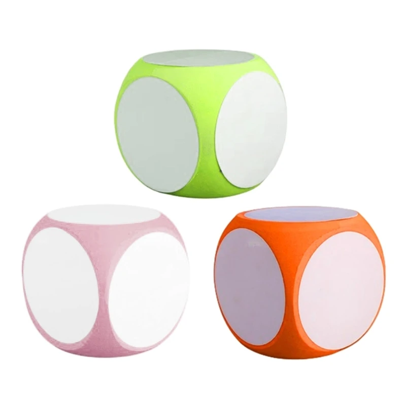 

Portable Cleanable Blank Game Cubes Classroom Teaching Dry Erases Outside Dices