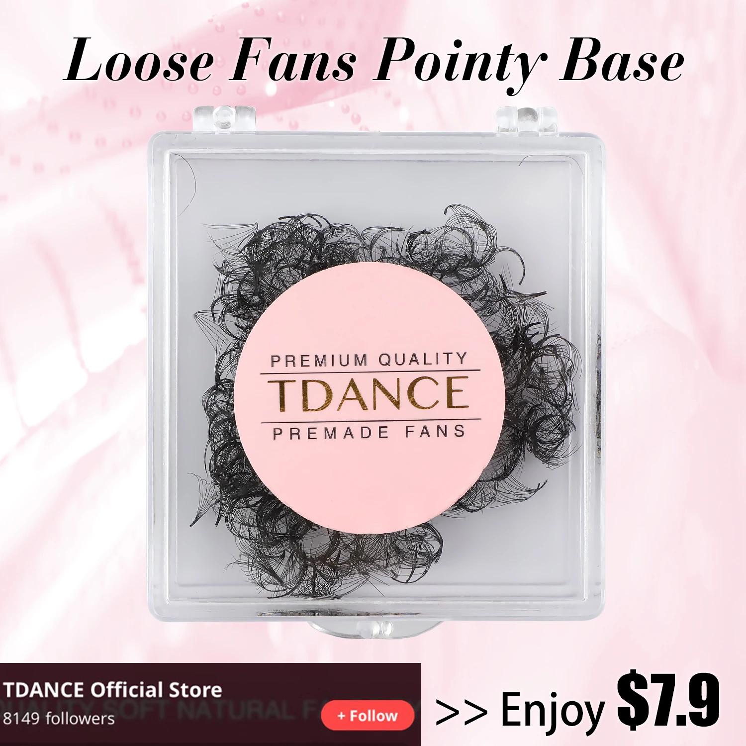 Tdance 500fans Pointy Base Loose Fans Professional Medium Stem Sharp