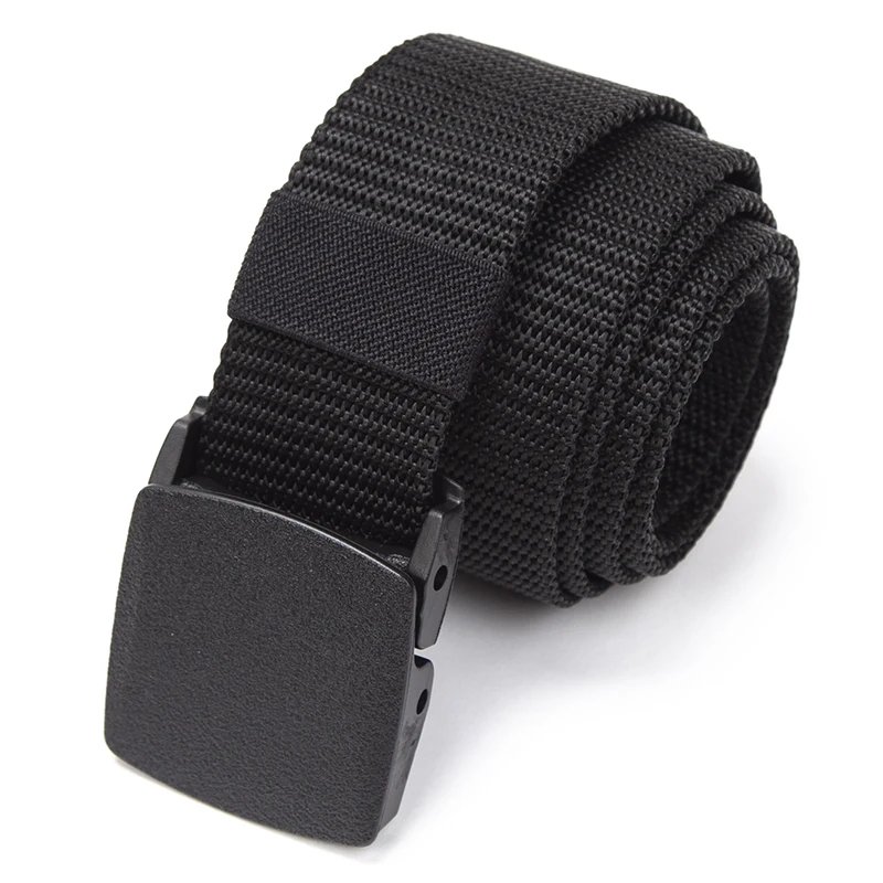 Automatic Buckle Men Nylon Webbing Belts Canvas Casual Fabric Belt