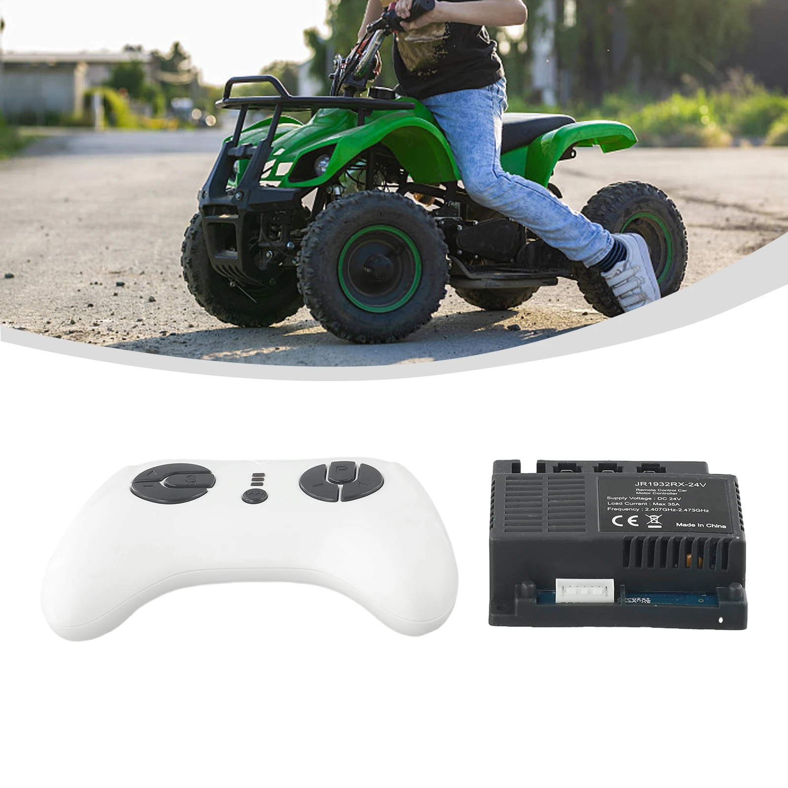 Kids Ride On Car 2.4G Bluetooth Remote Control And JR1932RX-P-24V Receiver Control Box-312805