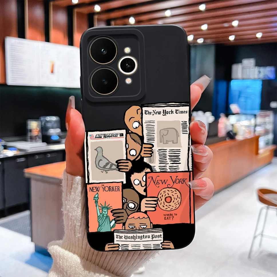 Creative Cartoon Pattern Soft Back Phone Case with Camera Protection - Lightweight Shell