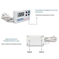 Thermomètre électronique numérique pour réfrigérateur, thermomètre alimentaire-50 ℃ ~70 ℃ / -58 ℉ ~158 ℉   Mesure de la température intérieure et extérieure 4