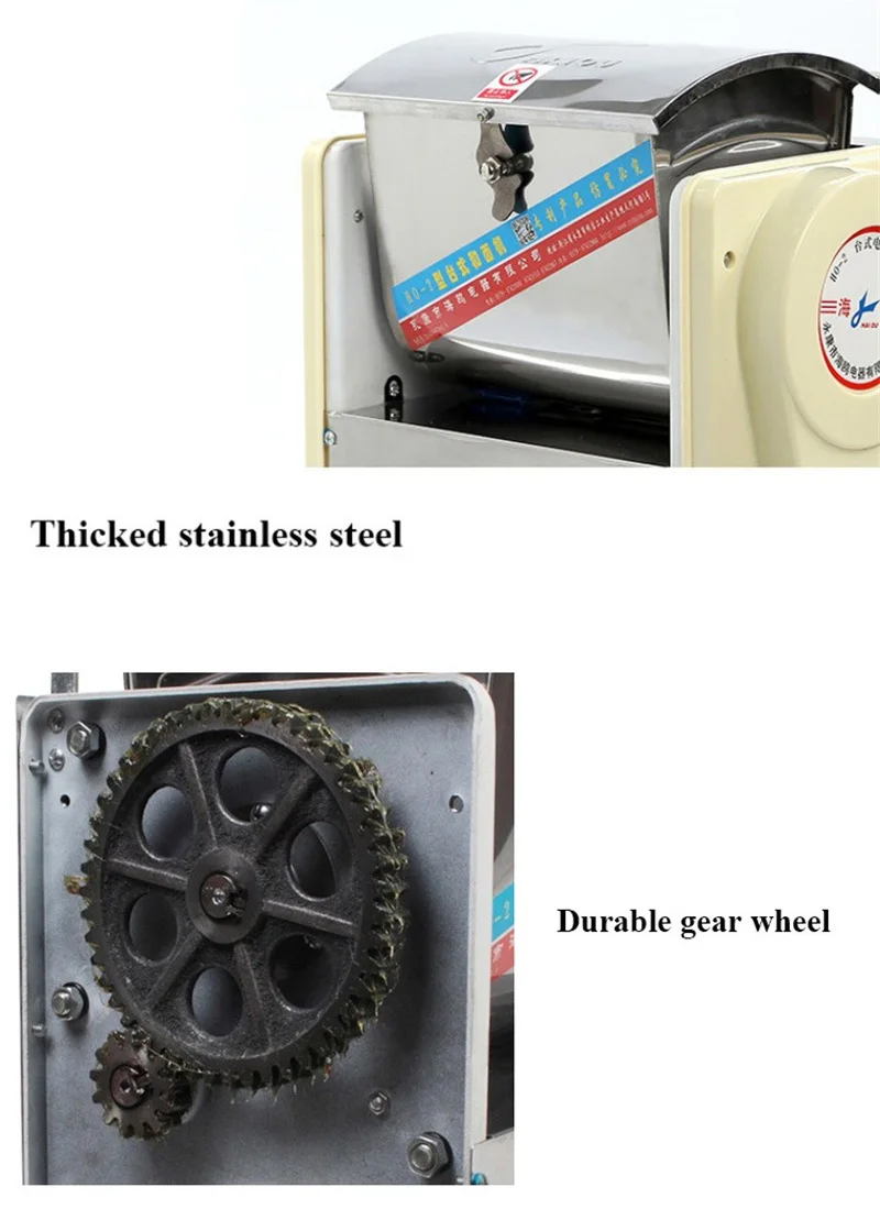 Electric 220V Dough Kneading Machine Stainless Steel Desktop Noodle Wonton Wrapper Dough Mixer Commercial or Home Use
