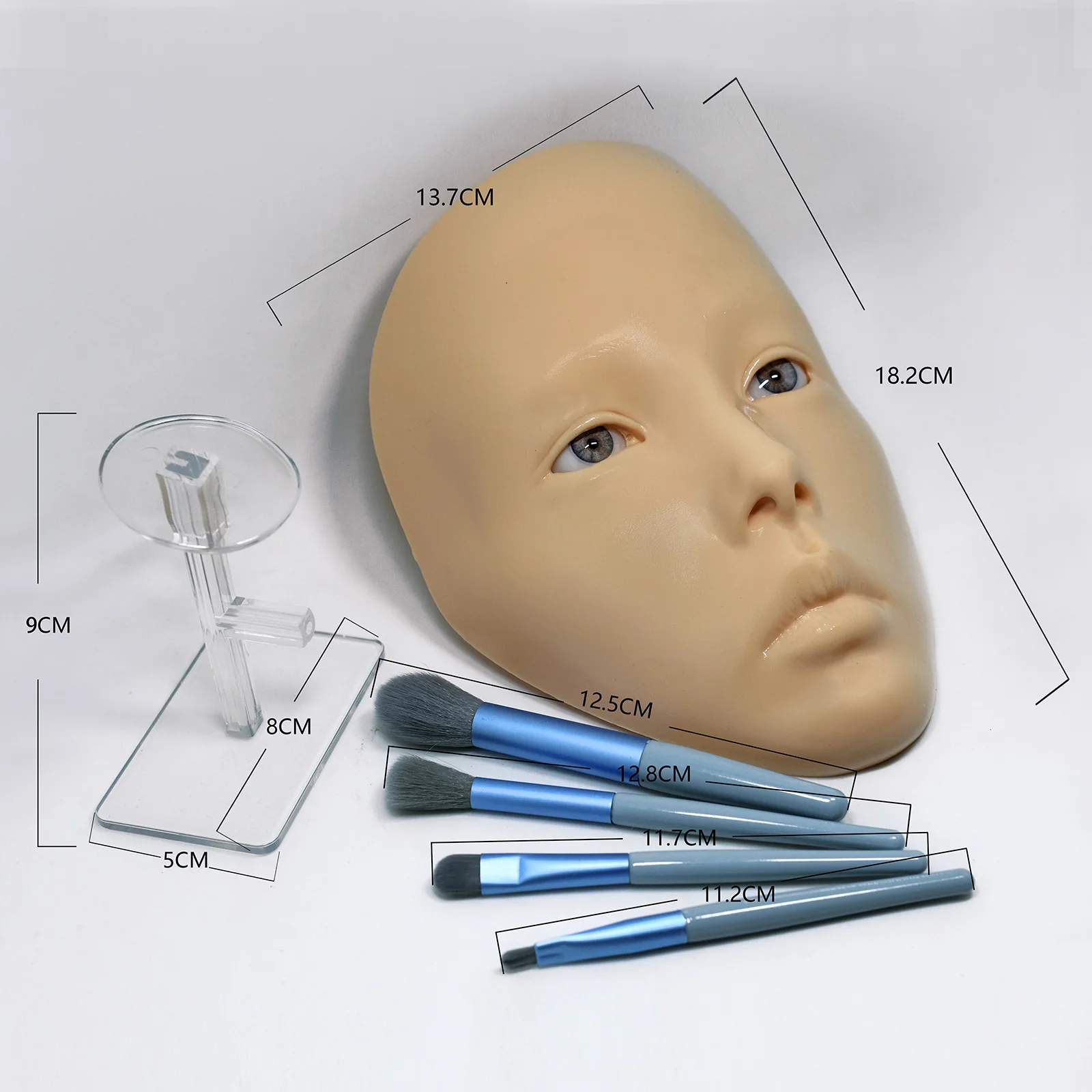 Description Picture 6 of itemReusable 5D Eyebrow Tattoo Practice Full Face Cosmetic Makeup Practice Mask Board Skin Eye Makeup Training Silicone Practice Pad