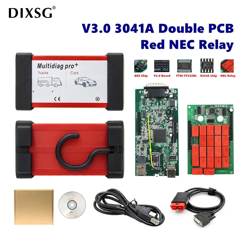 Newest Multidiag Pro+ .11 OBD2 Scanner for car truck Bluetooth with Double Board NEC Auto Scanner Car Diagnostic Tool