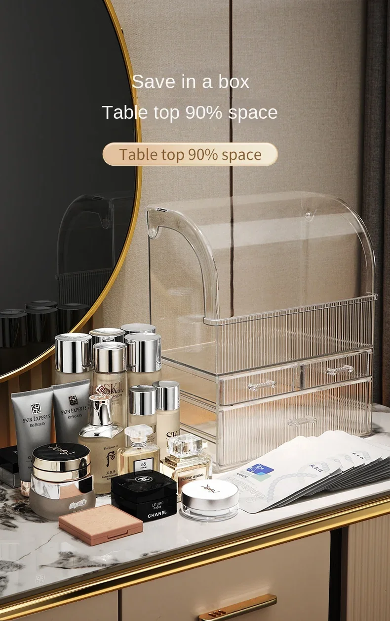 

Luxury Cotton For Box Storage Organizer Dust-proof Jewelry Makeup Pads Desktop Swabs Bathroom Cosmetics