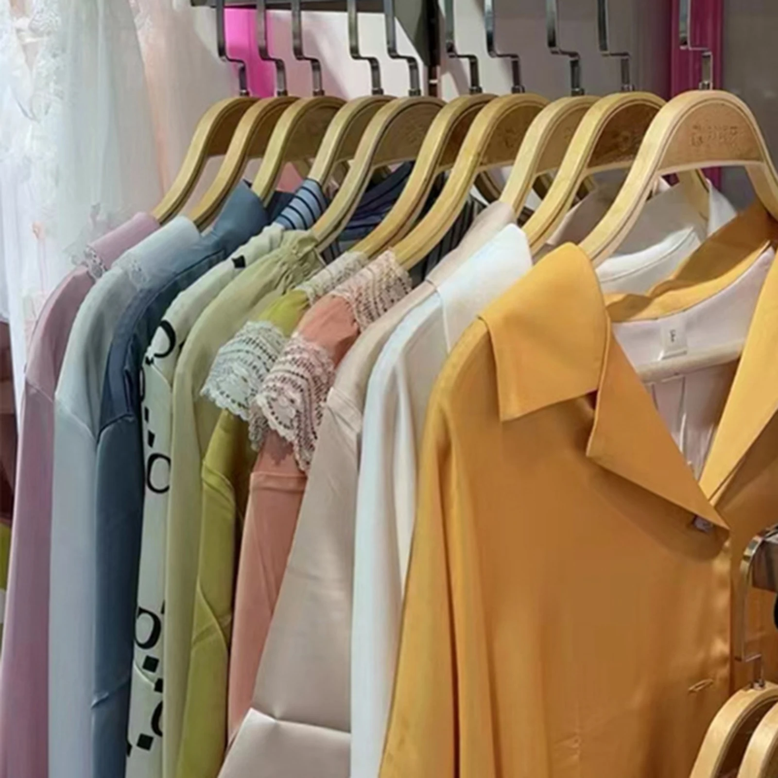 Wood Coat Hangers Non-Slip Design Clothing Hanging Rack Trousers Skirt Drying Hangers Coats Jackets Clothes Display 40cm 10 Pcs 3