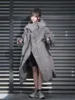Man Women Couples Parkas Irregular High Neck Long Over The Knee Men's And Women's Winter Windproof Cotton Coat Warm Hooded 2