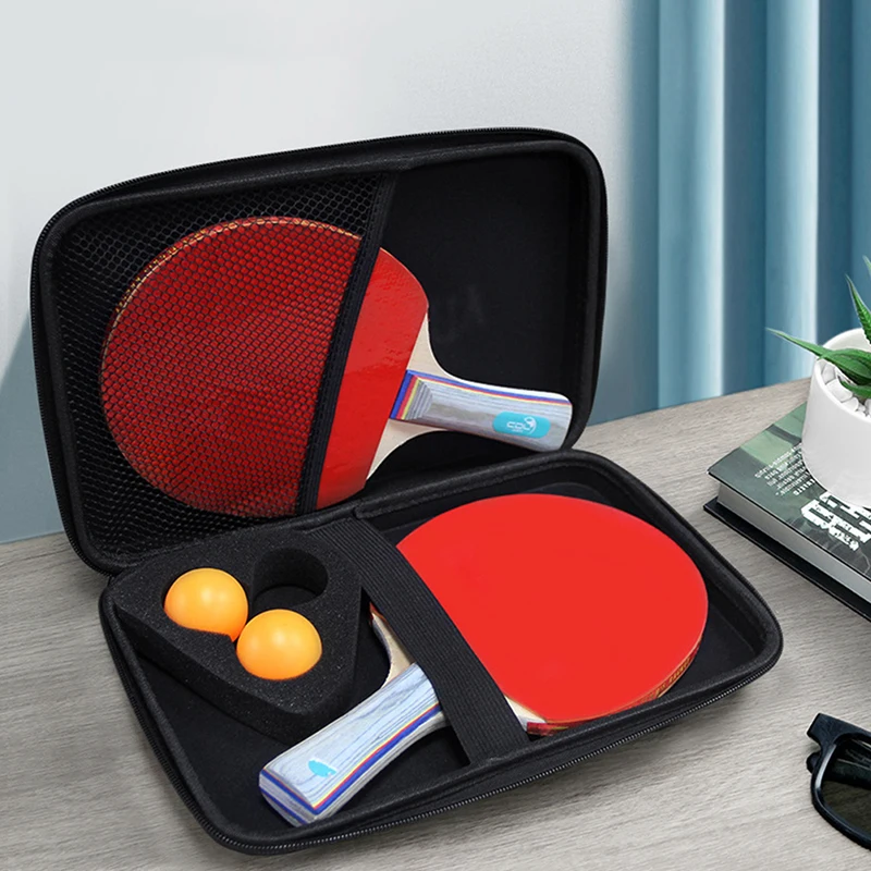 

Table Tennis Racket Bag High Quality Square Shaped Handbag Racket Box Hard Portable Sports Zipper Racket Bag