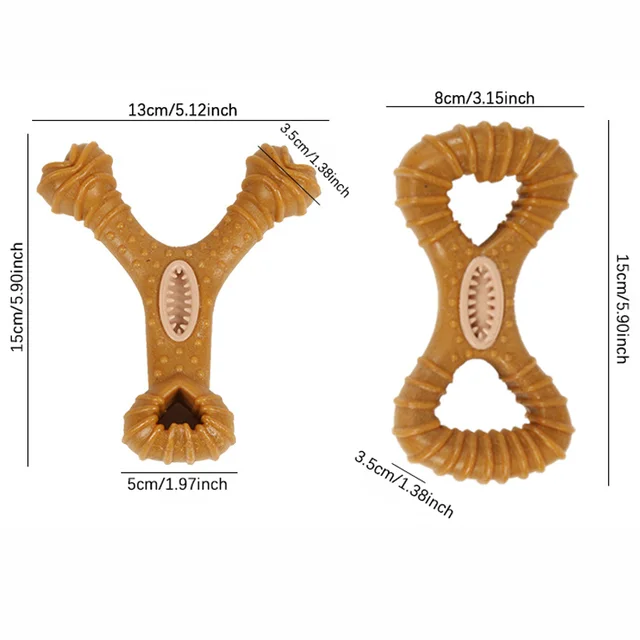 Indestructible 15CM Solid Beechwood Chew Stick for Large Dogs - Dental Health Interactive Toy with Treat Hole, Heavy Duty Chewin 2