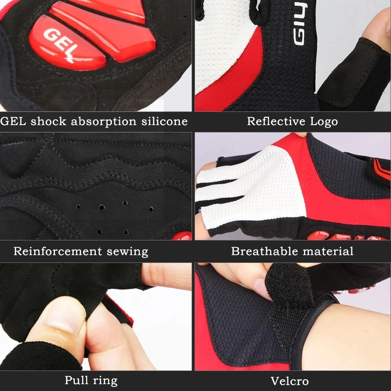 GIYO Cycling Gloves Half Finger GEL Shockproof Breathable Wear Resistant MTB Road Bike Outdoor Sports Gloves Men Women Mittens 4
