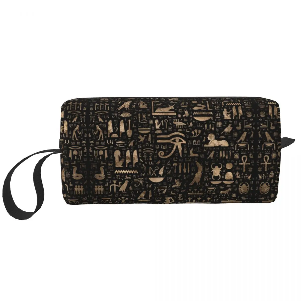 

Ancient Egyptian Hieroglyphs Cosmetic Bag Women Cute Big Capacity Egypt Symbol Makeup Case Beauty Storage Toiletry Bags