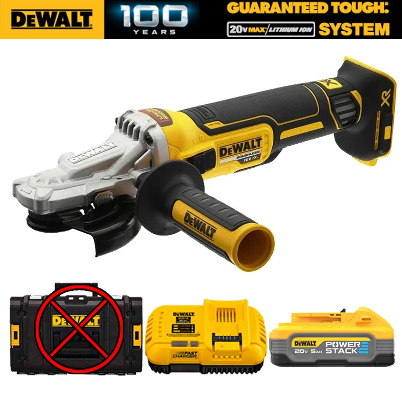 

DEWALT DCG405FN угловая шлифовальная машина 18 в с бесщеточным Мотором, наборы режущих машин 125 мм, аккумуляторная ручная полировальная машина
