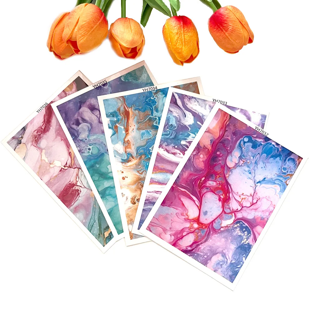 Marbling Special Polymer Clay Transfer Paper Stone Pattern DIY Soft Pottery Coloring For Earrings Jewelry